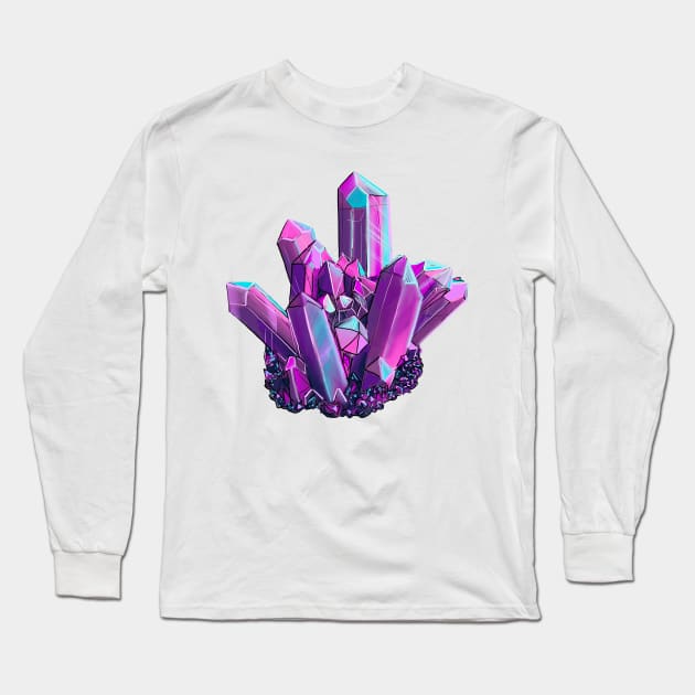 Bi Crystals Long Sleeve T-Shirt by Haptica